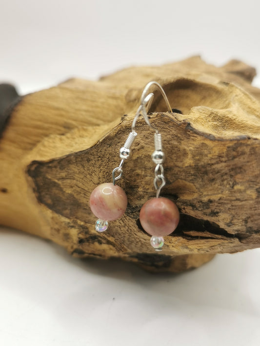 Thulite Single Bead Earrings