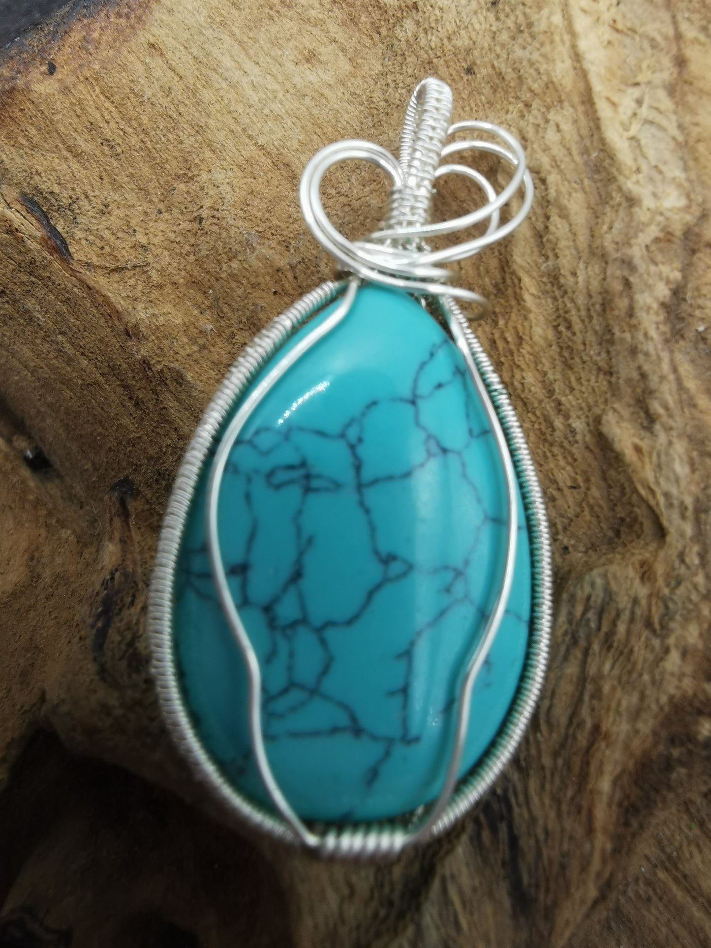 Blue Howlite Crystal Pendant