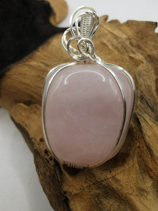 Rose Quartz Crystal Pendant
