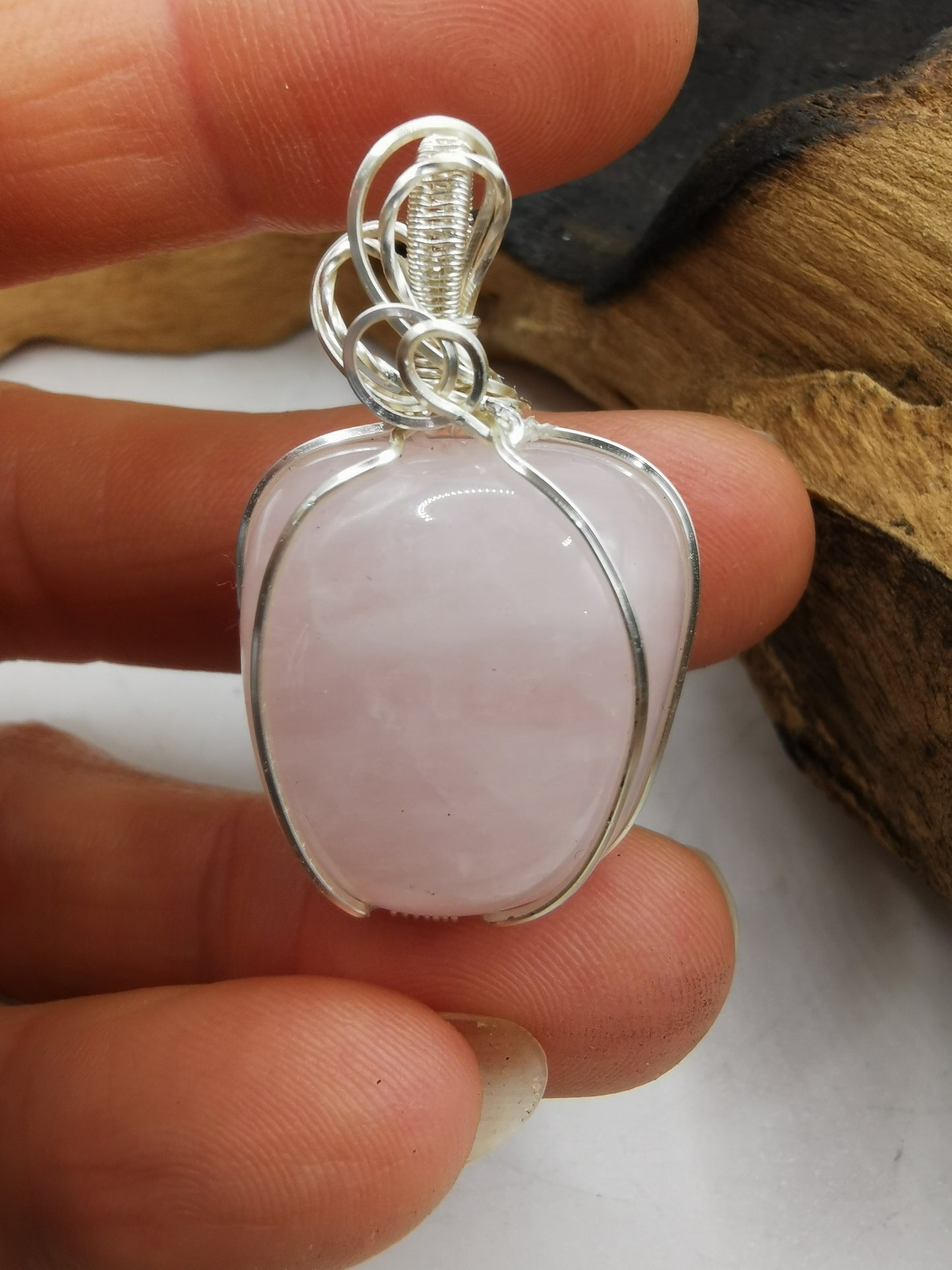 Rose Quartz Crystal Pendant