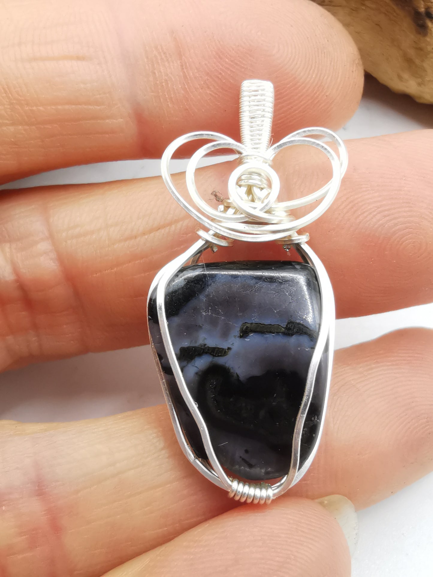 Merlinite B Crystal Pendant