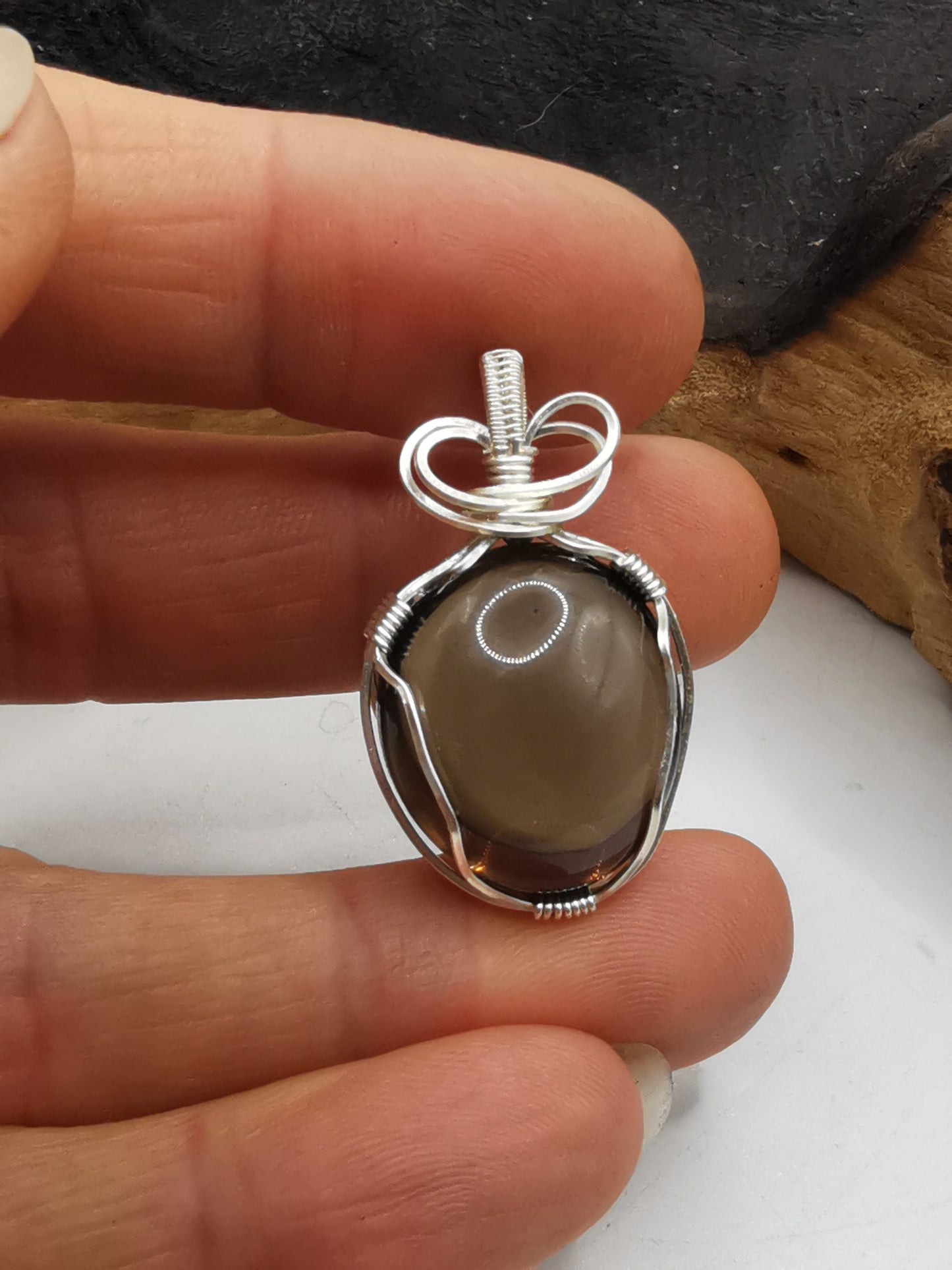 Smokey Quartz Crystal Pendant