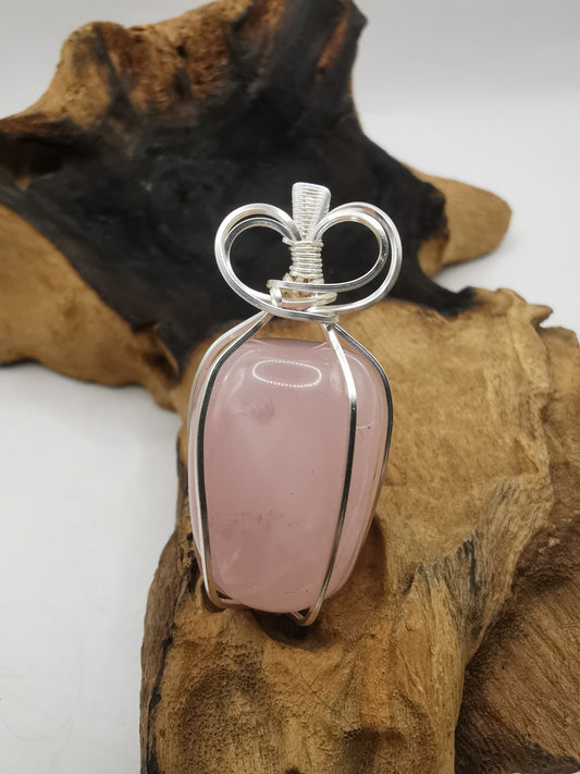 Rose Quartz Crystal Pendant