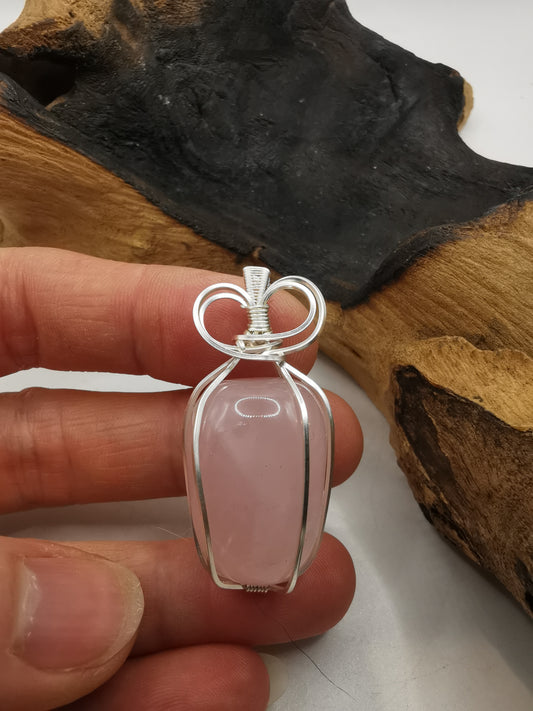 Rose Quartz Crystal Pendant
