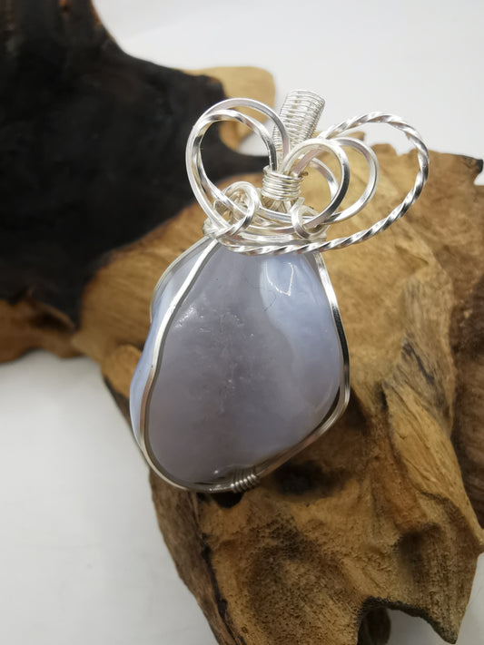 Chalcedony Crystal Pendant