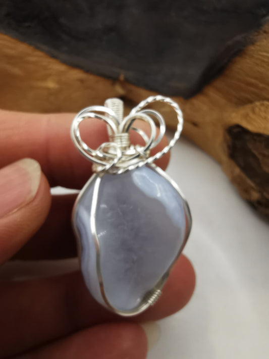 Chalcedony Crystal Pendant