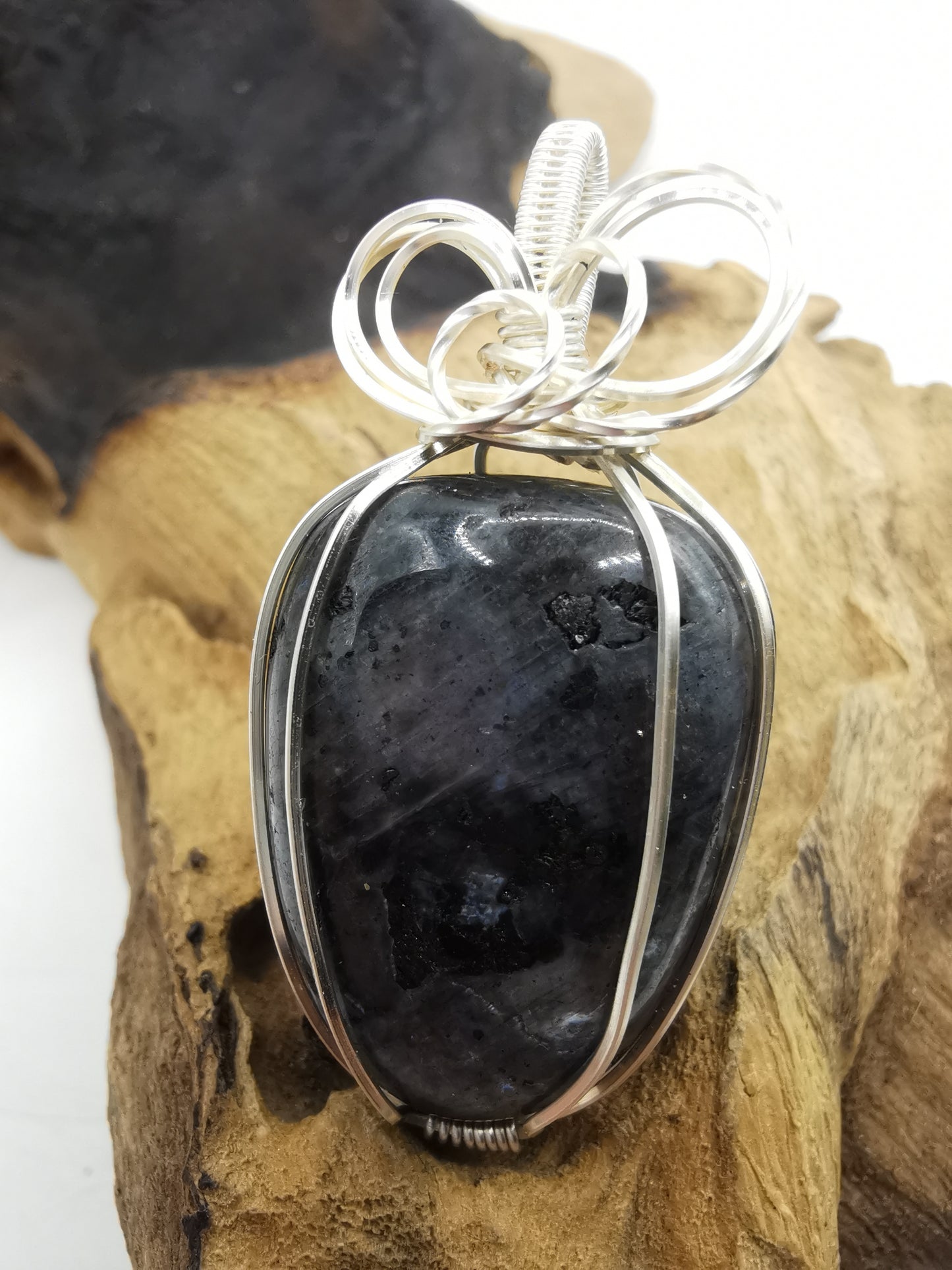 Larvikite Crystal Pendant
