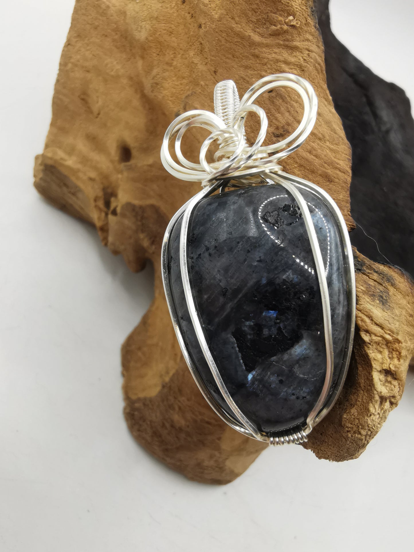 Larvikite Crystal Pendant