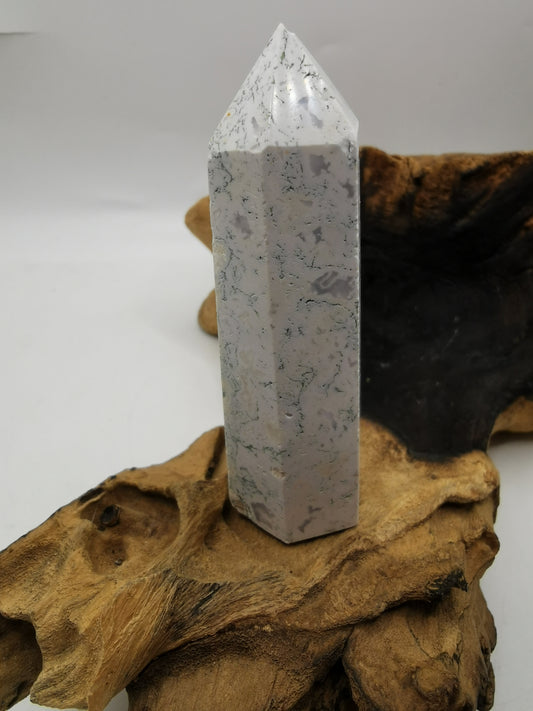 White Moss Agate Point N