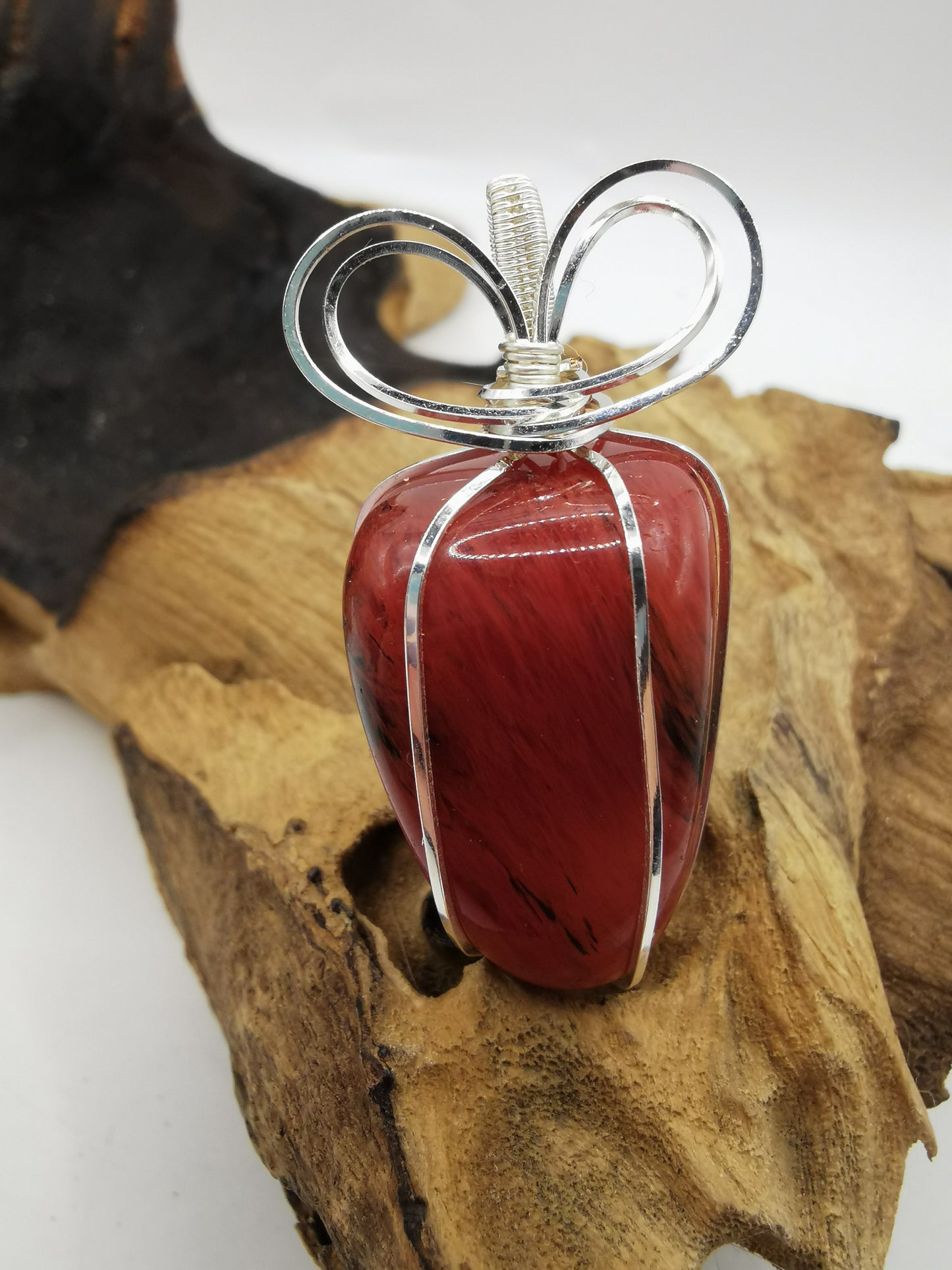 Cherry Quartz Crystal Pendant
