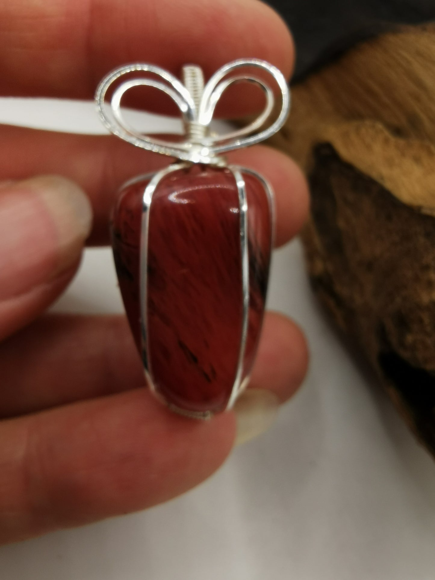Cherry Quartz Crystal Pendant