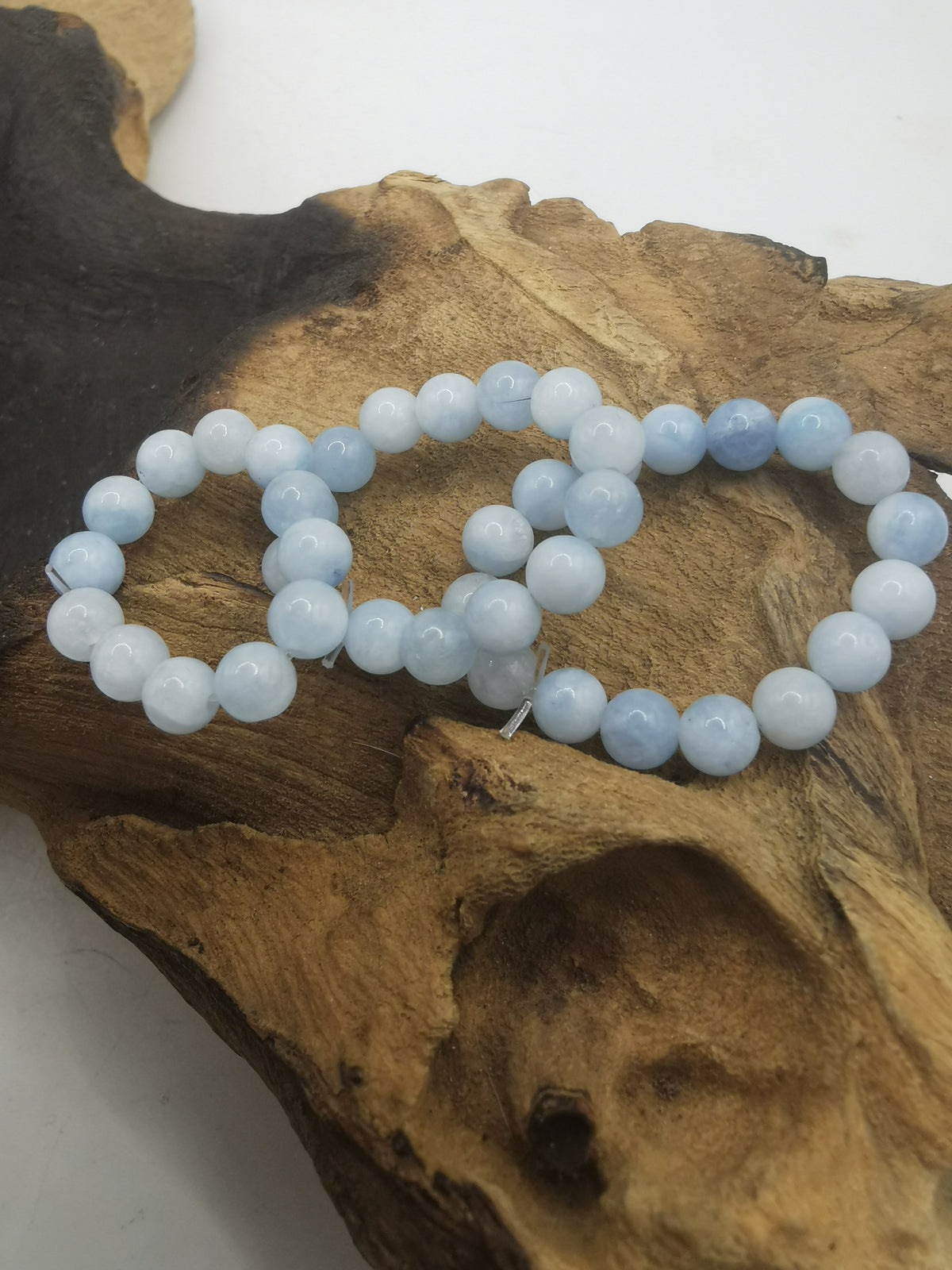 Blue Lace Agate 4mm Crystal Bead Rings