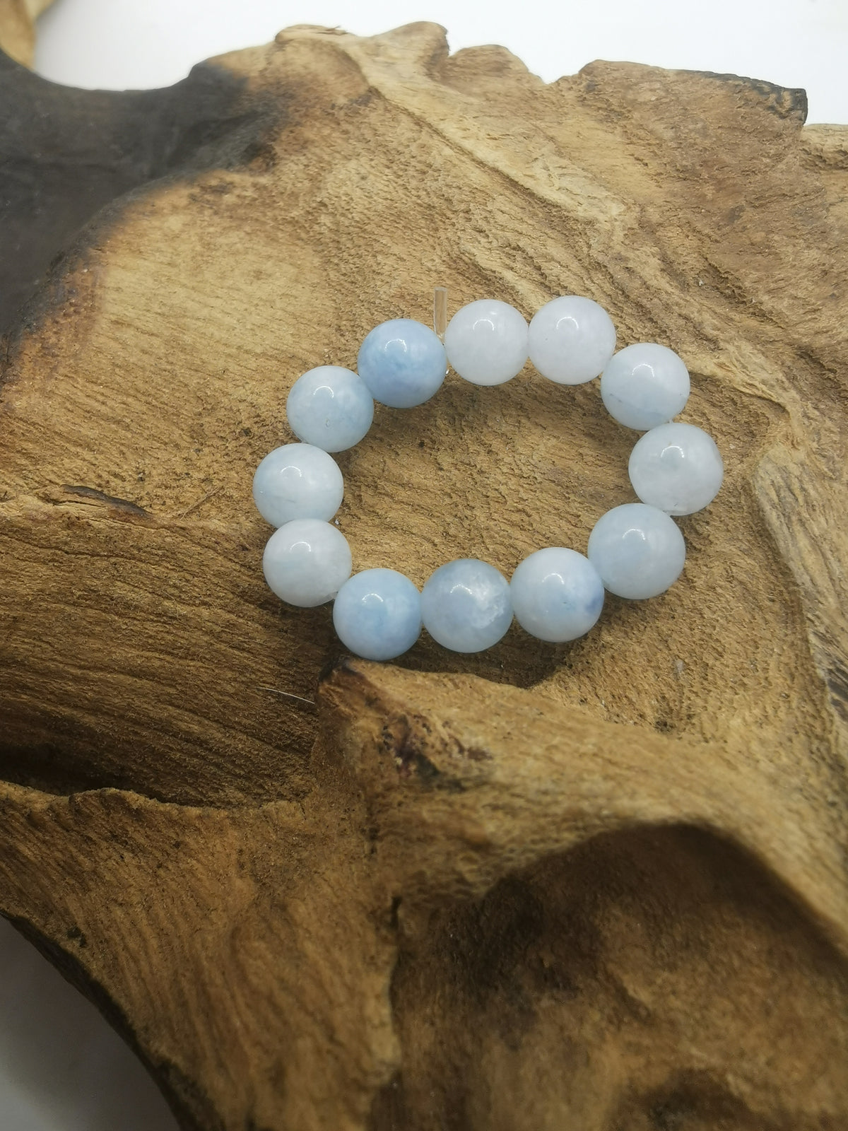 Blue Lace Agate 4mm Crystal Bead Rings