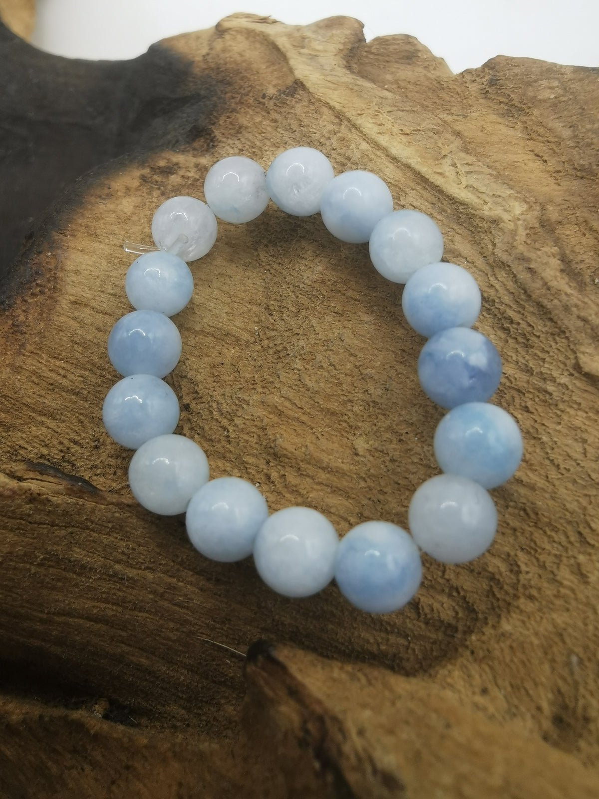 Blue Lace Agate 4mm Crystal Bead Rings