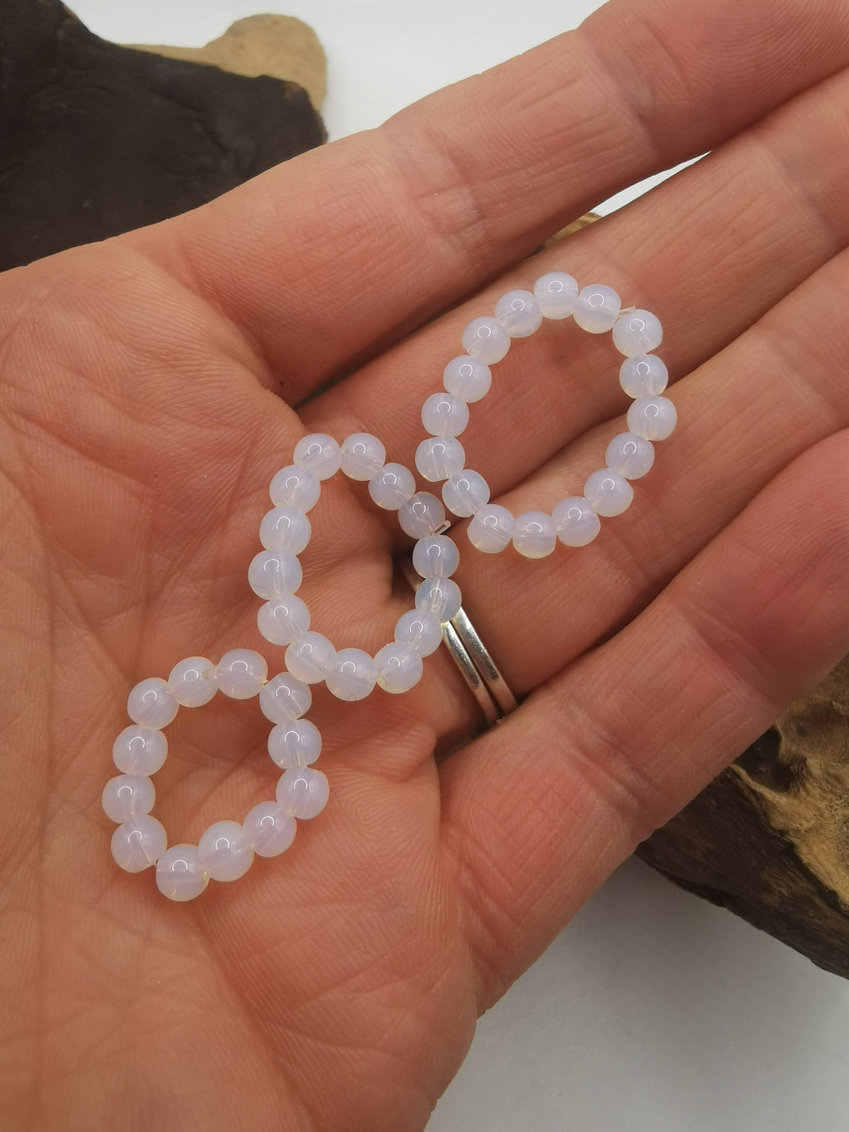 Opalite 4mm Crystal Bead Rings