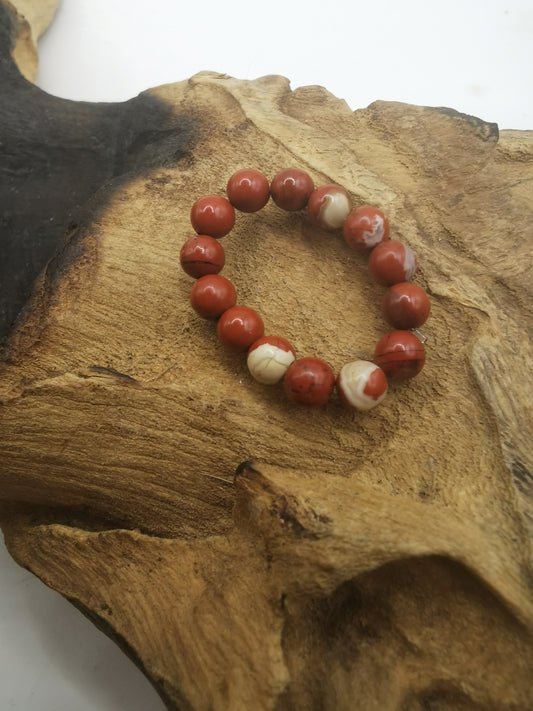 Red Jasper 4mm Crystal Bead Rings
