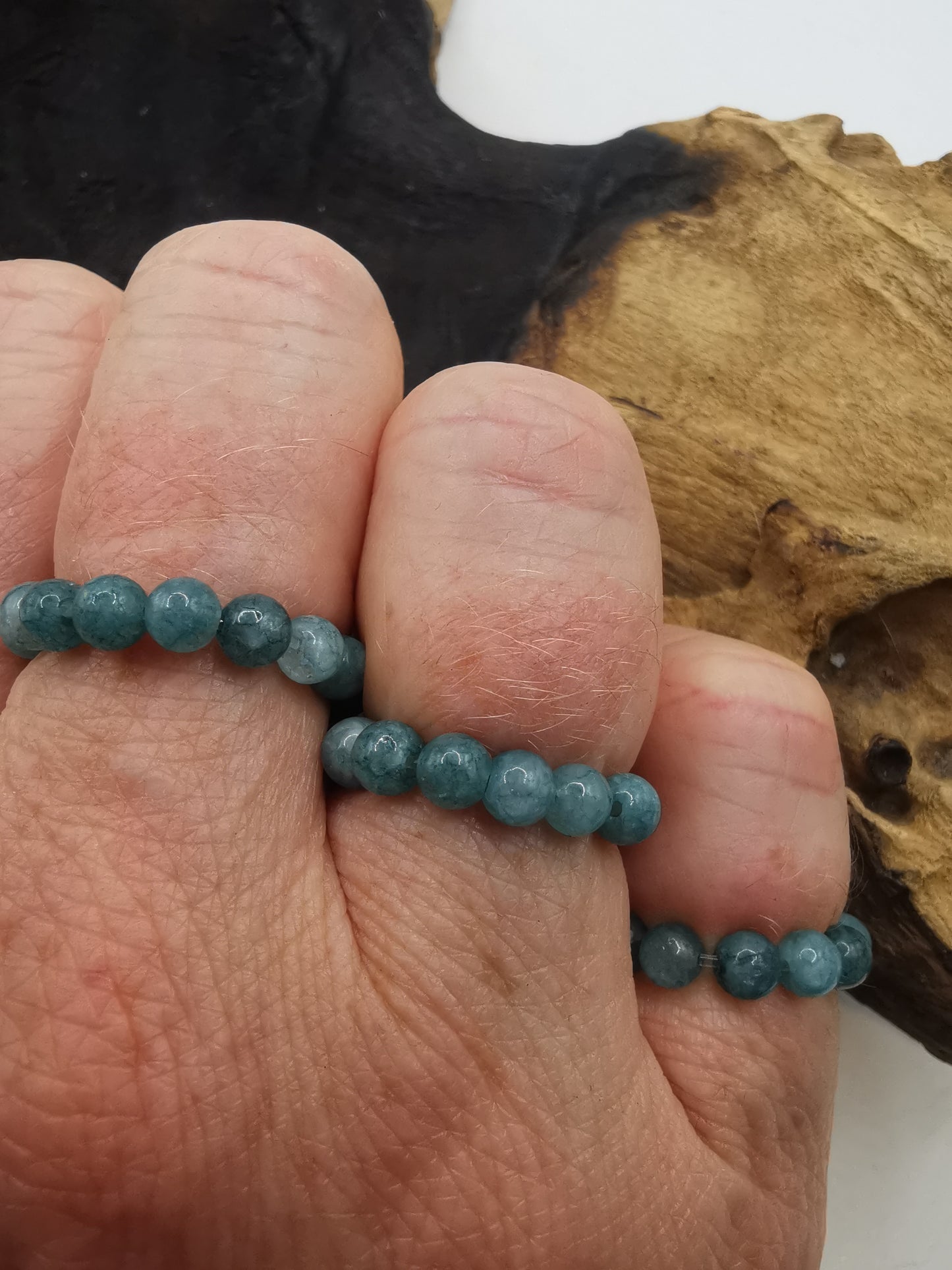 Aquamarine 4mm Crystal Bead Rings
