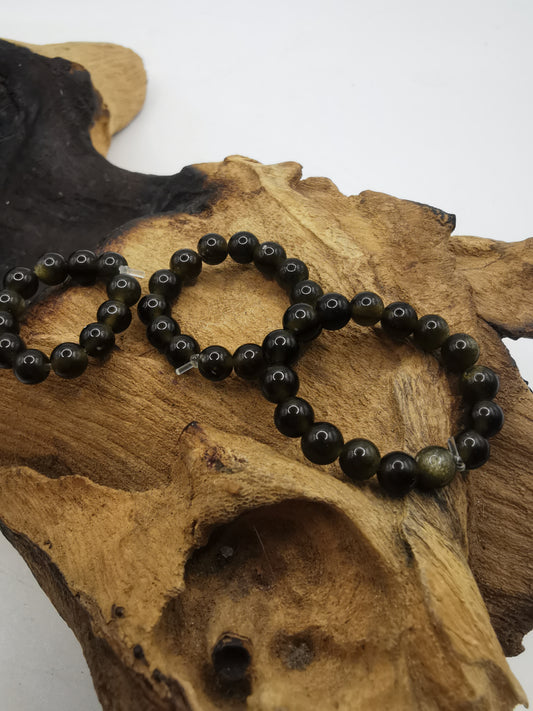 Rainbow Obsidian 4mm Crystal Bead Rings