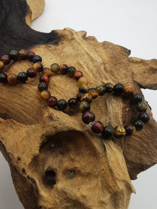 Tiger's Eye 4mm Crystal Bead Rings