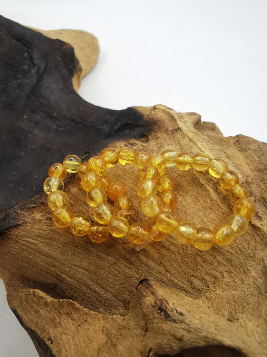Citrine 4mm Crystal Bead Rings