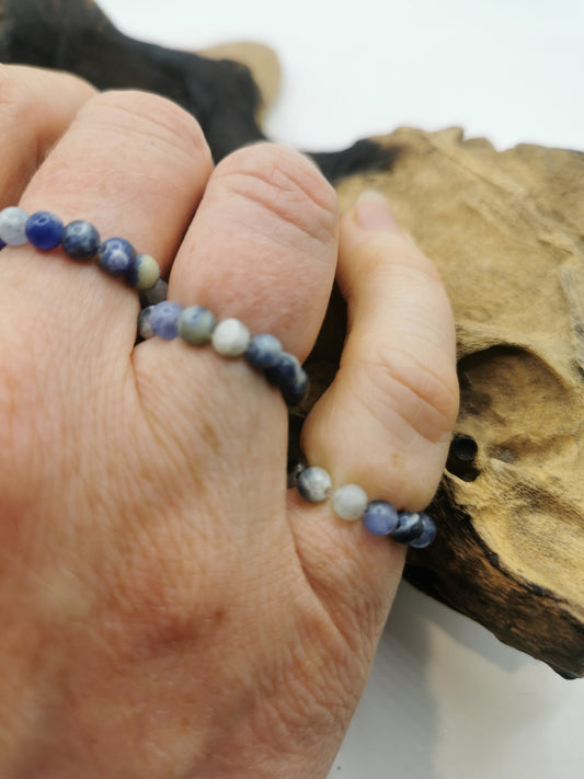 Sodalite 4mm Crystal Bead Rings