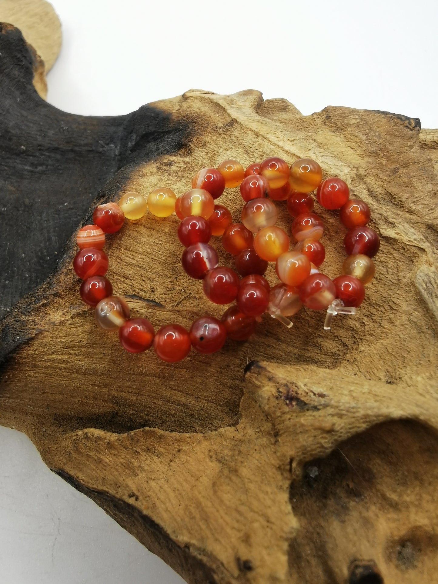 Carnelian 4mm Crystal Bead Rings