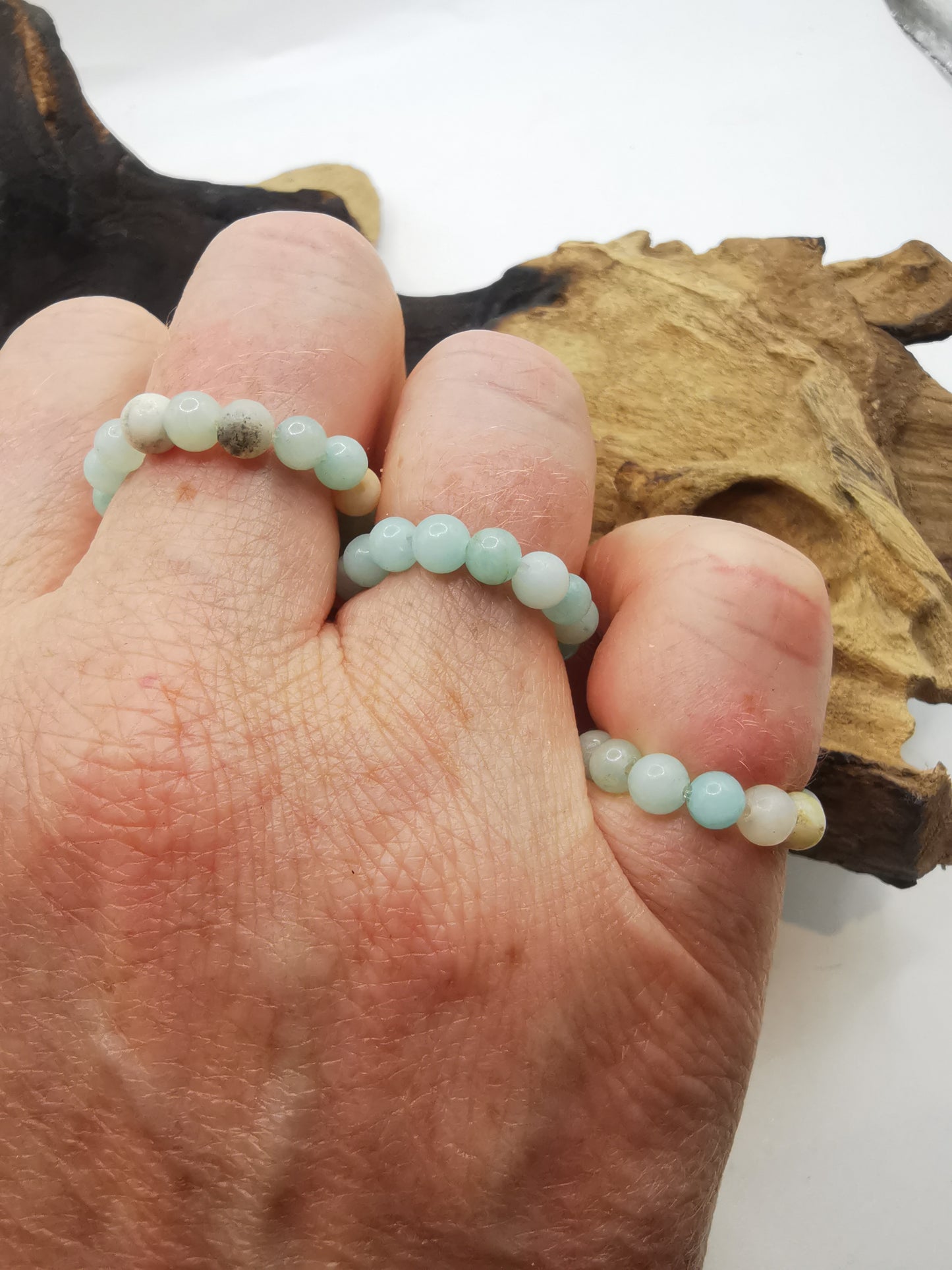 Amazonite 4mm Crystal Bead Rings