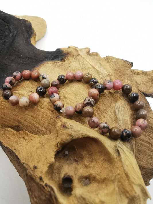 Rhodonite 4mm Crystal Bead Rings