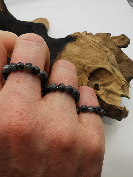 Larvikite 4mm Crystal Bead Rings
