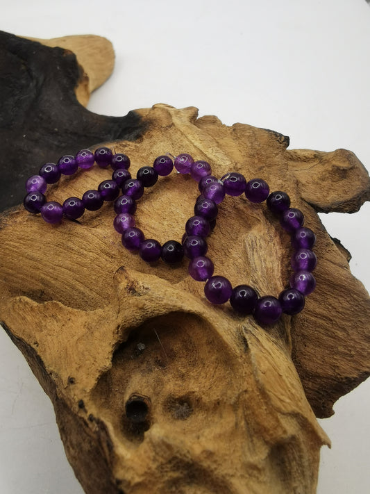 Amethyst 4mm Crystal Bead Rings